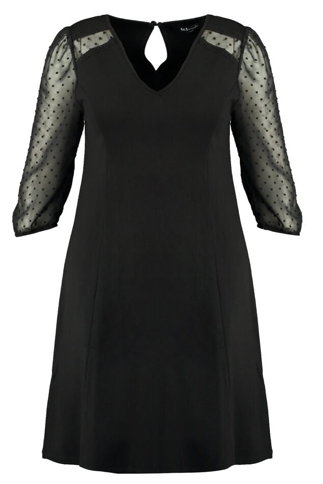 Jurk met transparante mouwen image number 1