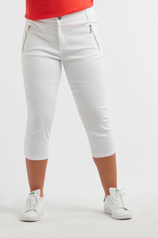 Capri broek met ritsjes image number 4