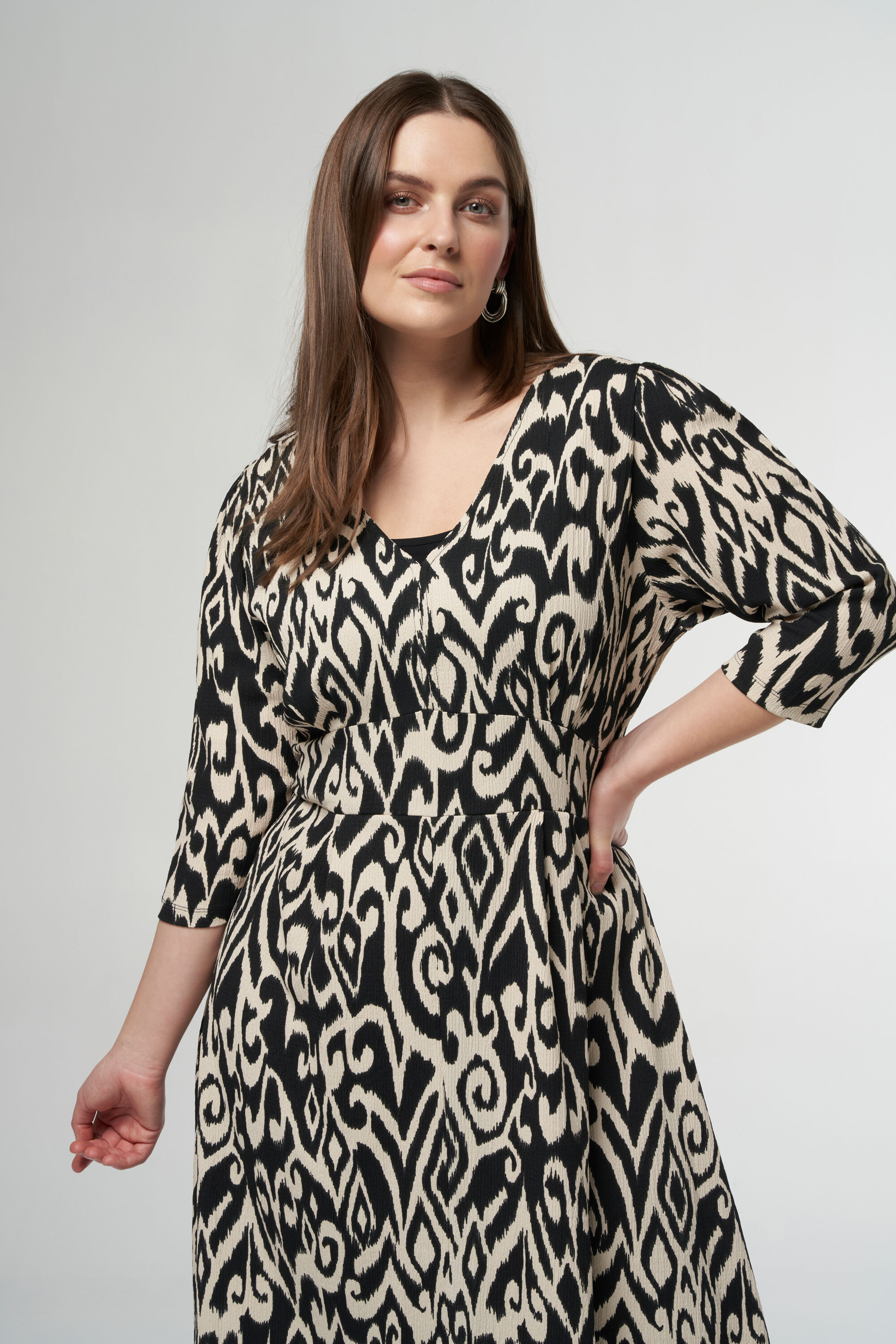 Midi jurk met print image number 5