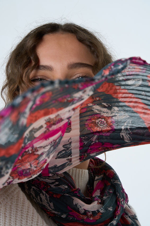 Sjaal met bloemenprint image number 2