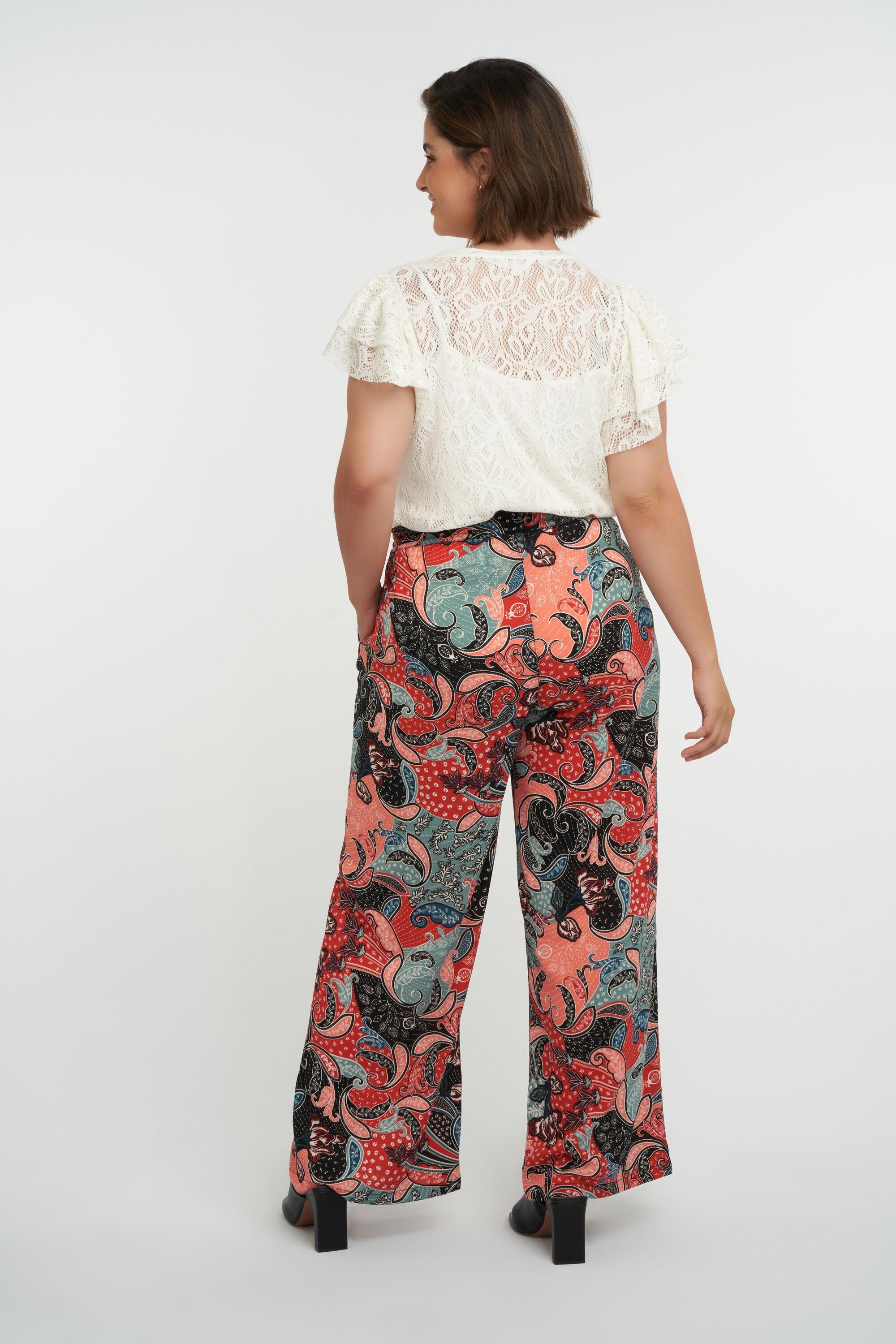 Wijde broek met print image number 4