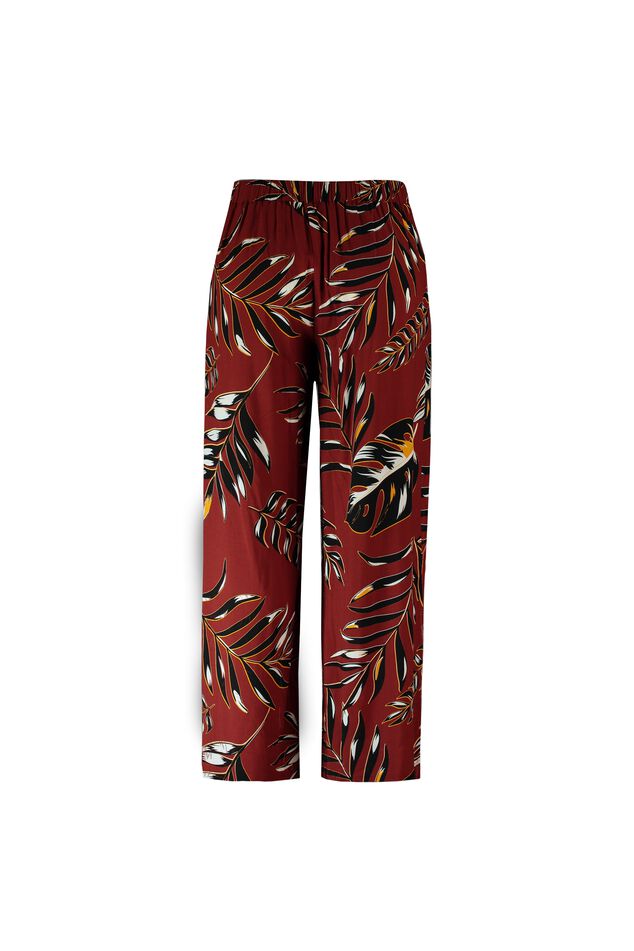 Wijdvallende broek met all-over print  image number 2