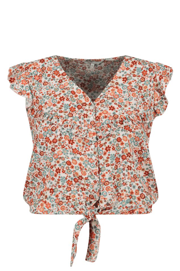 Mouwloze blouse met details image number 2