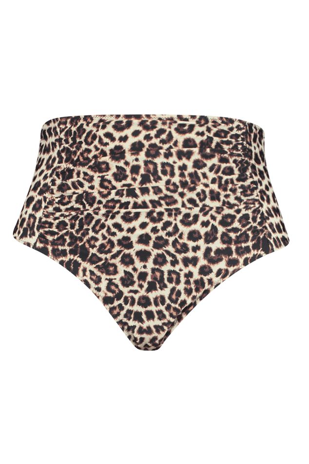 High waisted bikini broekje met print image number 1