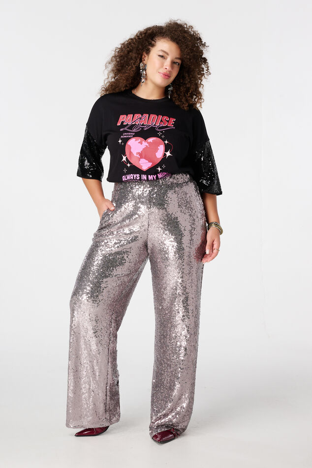 T-shirt dames carnaval top bovenstuk kostuum dames casual ronde hals carnaval pailletten effect 3/4 mouwen T-shirts top, geel, M T-shirt dames carnaval top bovenstuk kostuum dames casual ronde hals carnaval pailletten effect 3/4 mouwen T-shirts top, geel, M