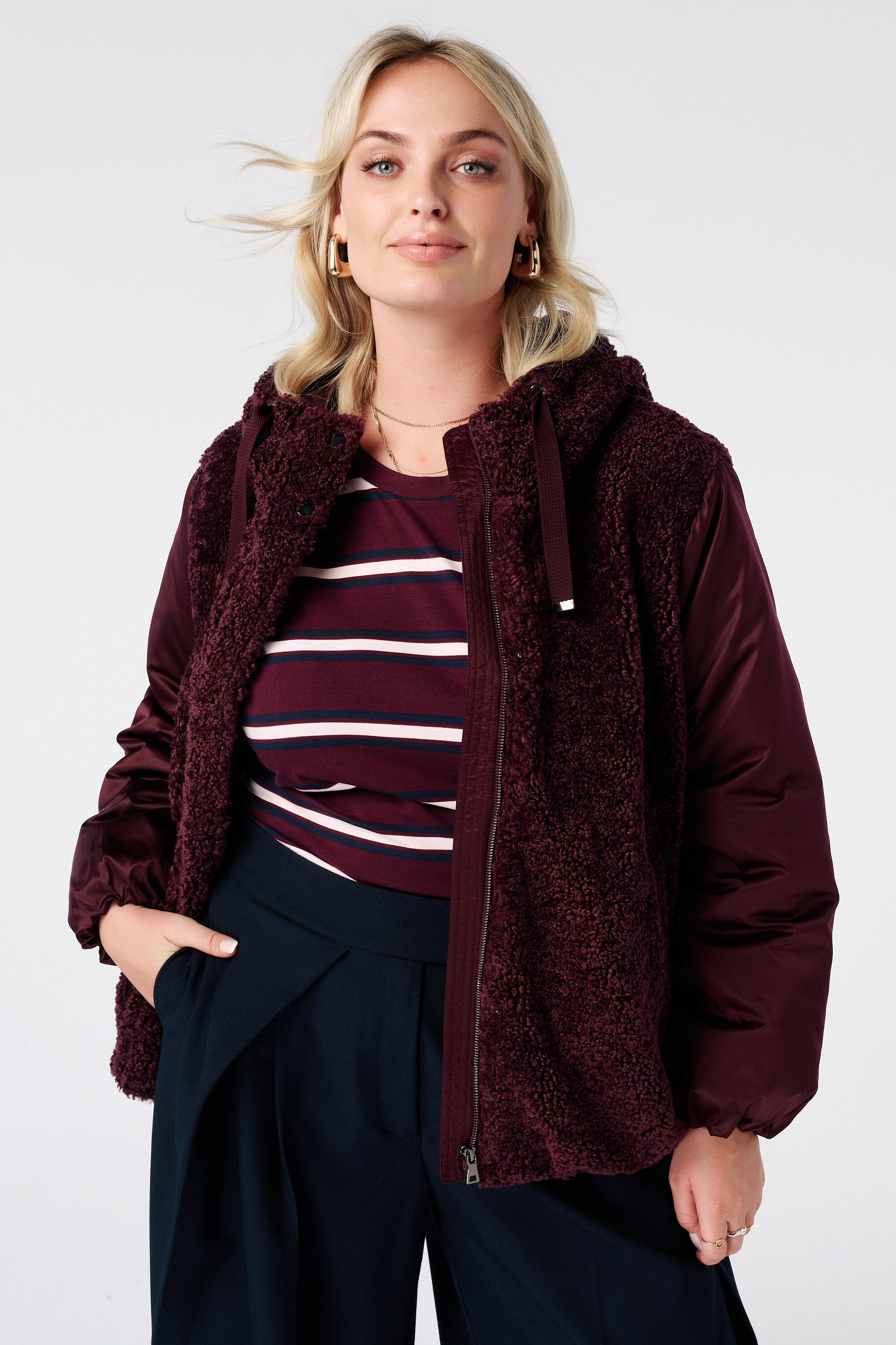 Baseball jacket met teddy