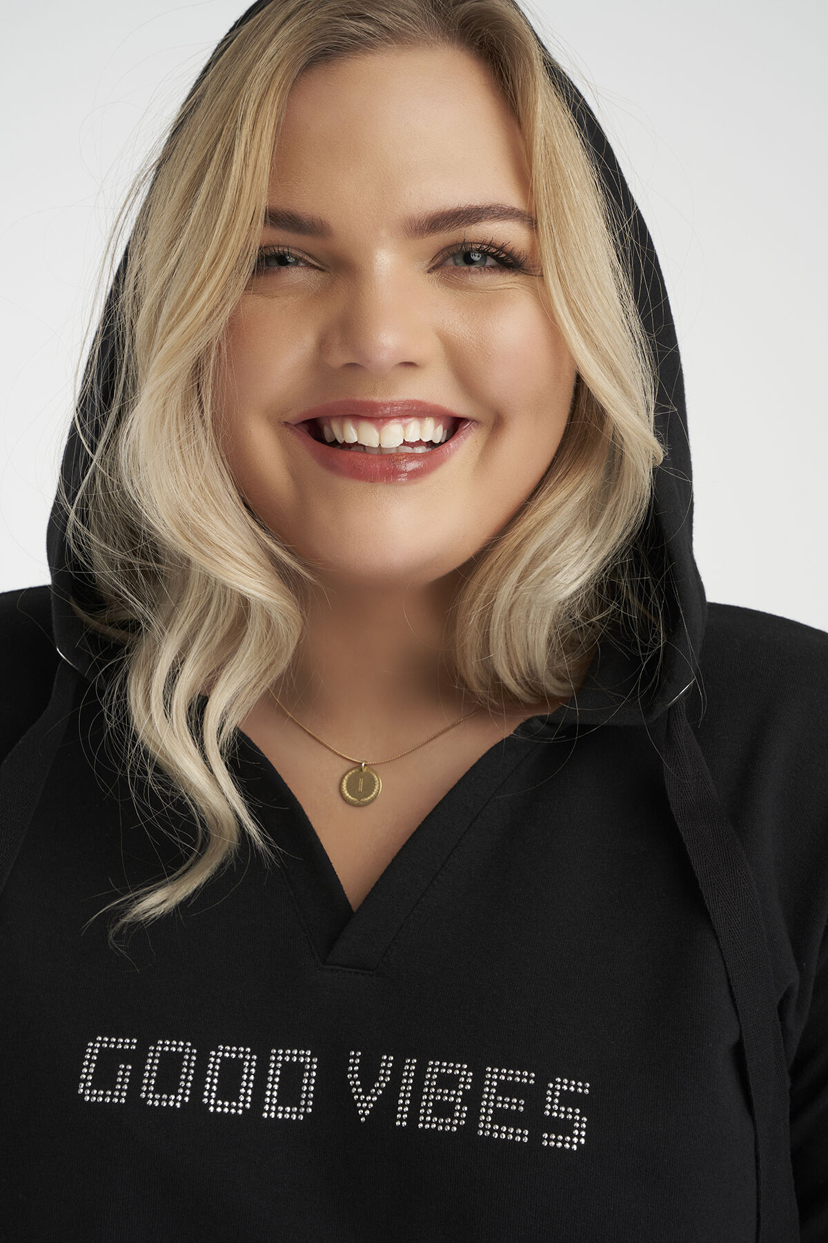 Lange sweater met opdruk image number 4