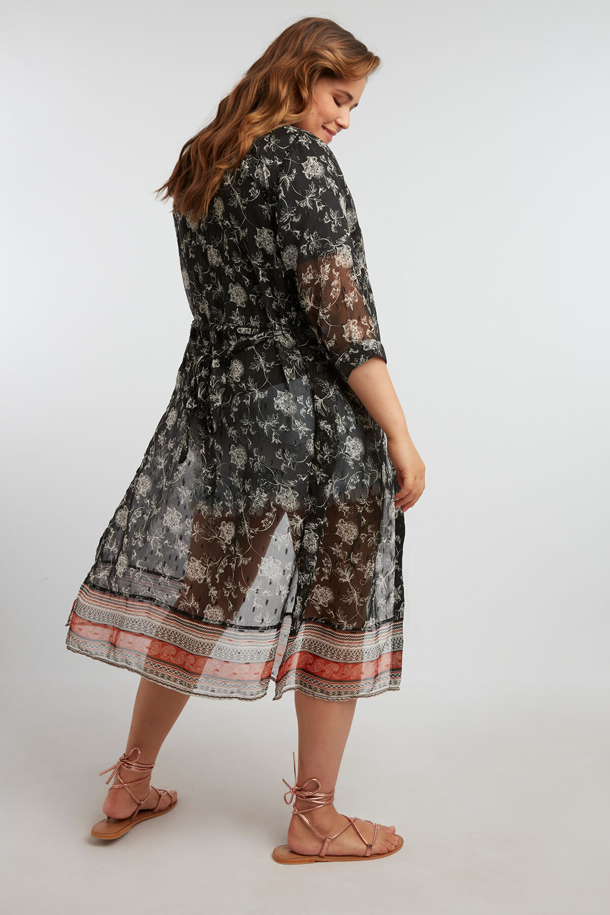 Transparante blouse met paisley print image number 5