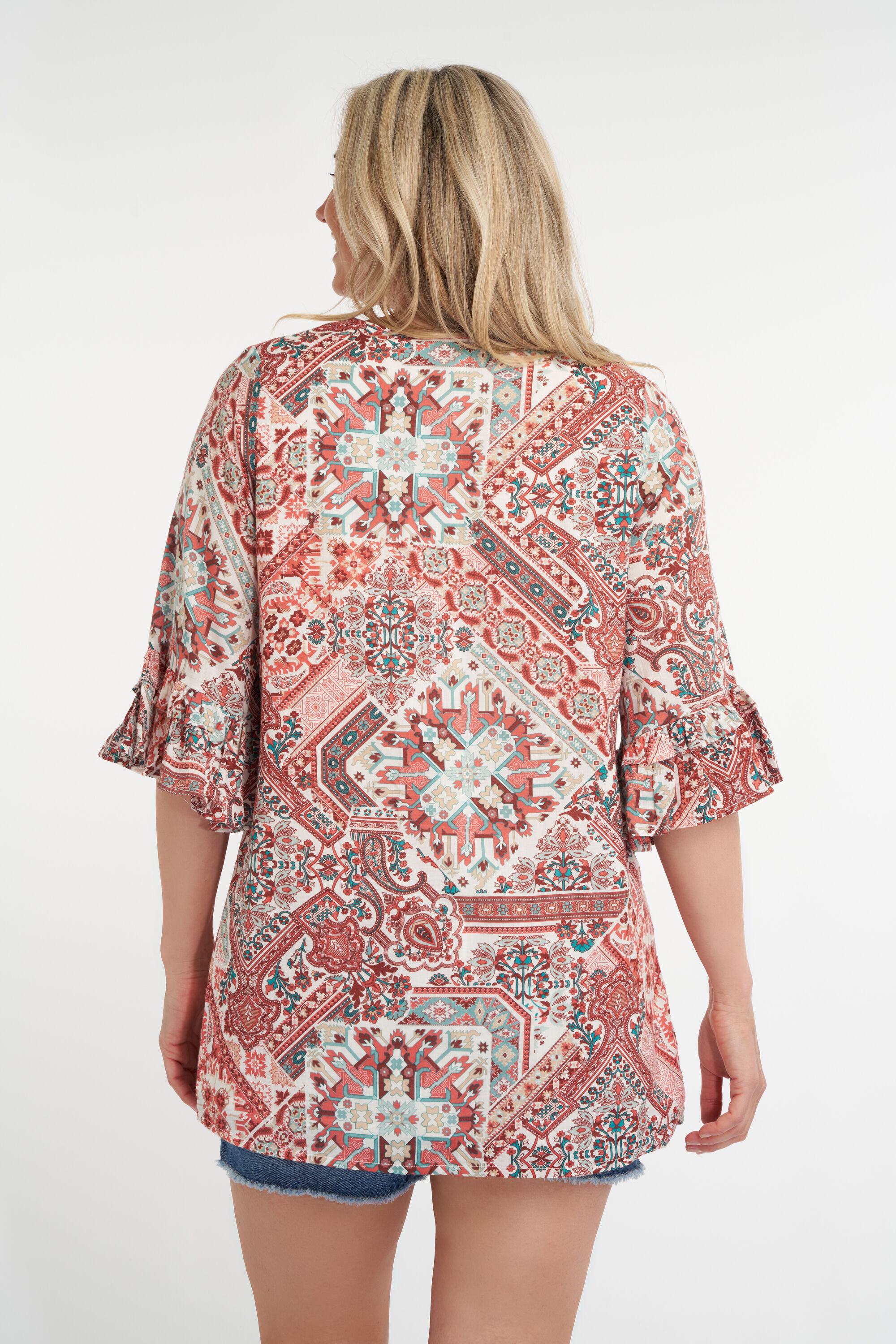 Lange blouse met print image number 4