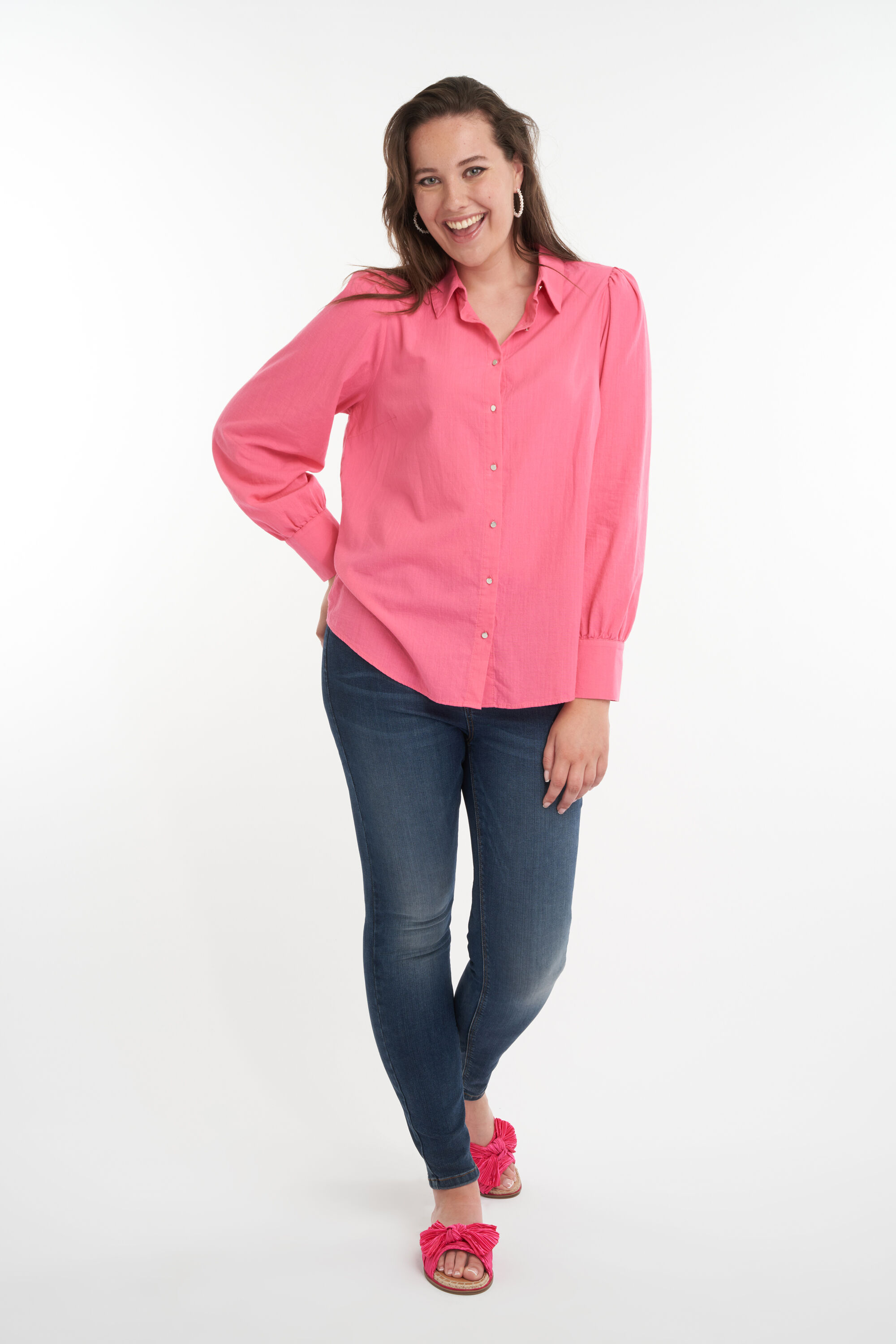 Blouse met pofmouwen image number 5