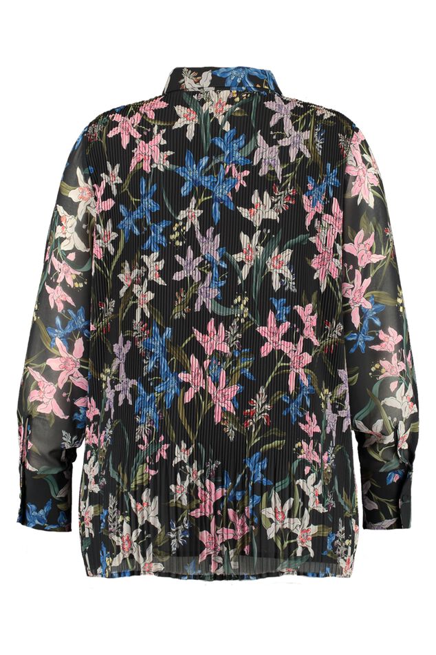 Blouse van plisse stof image number 2