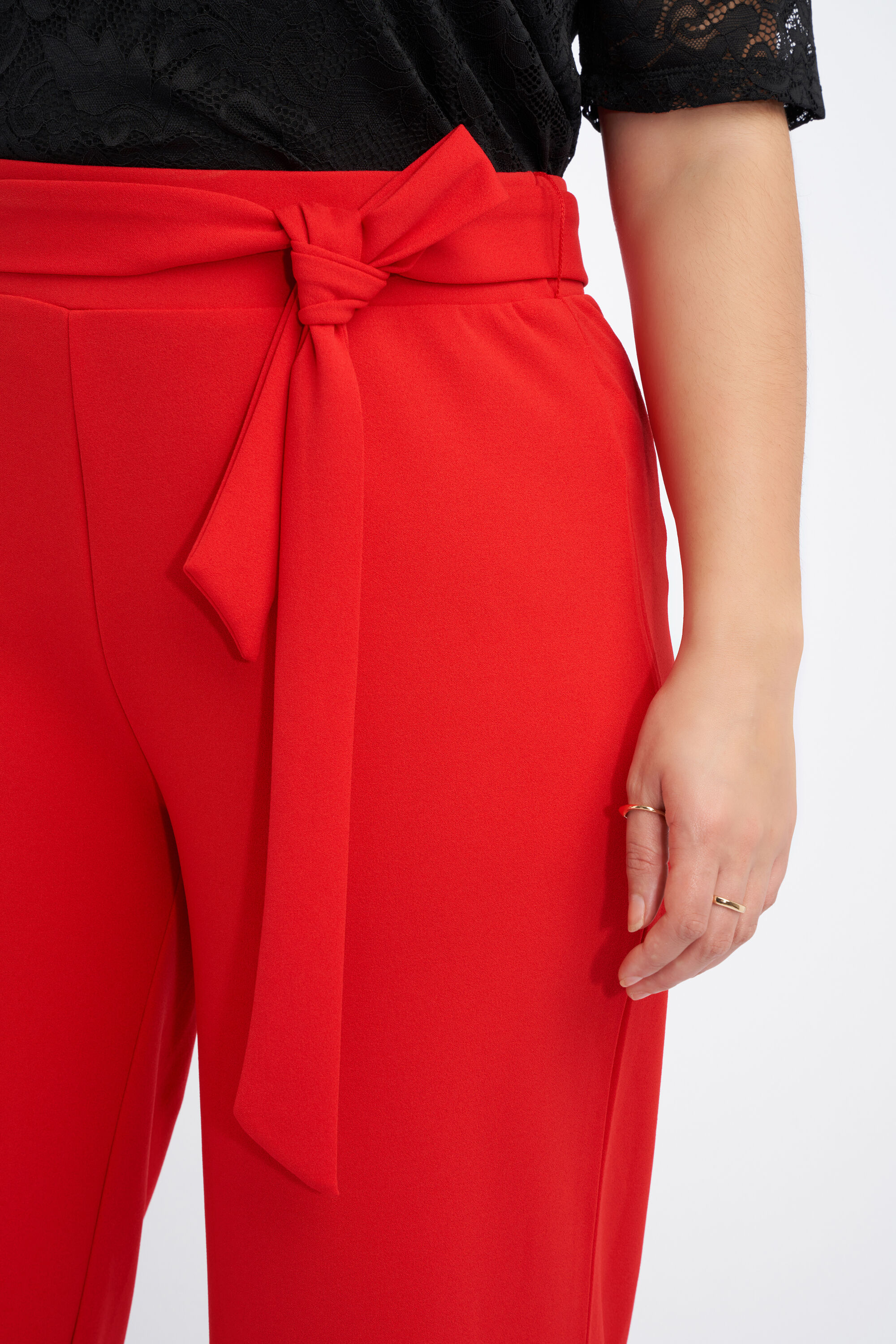 Pantalon met strikceintuur image number 5