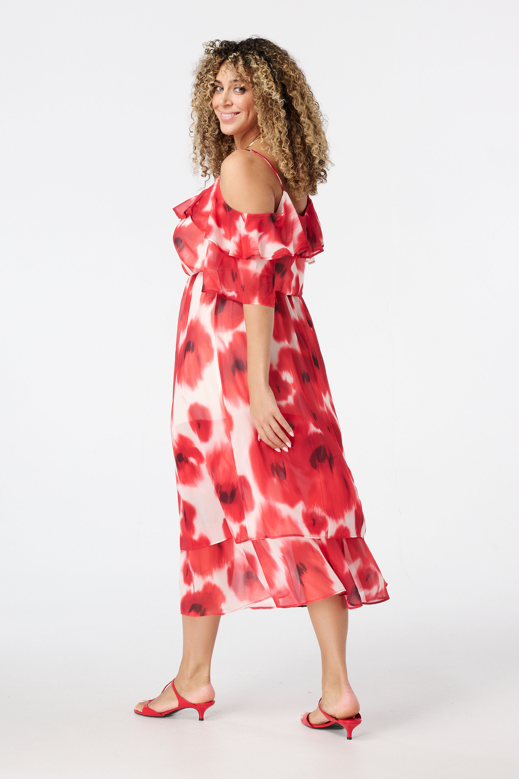 Midi jurk met print image number 3