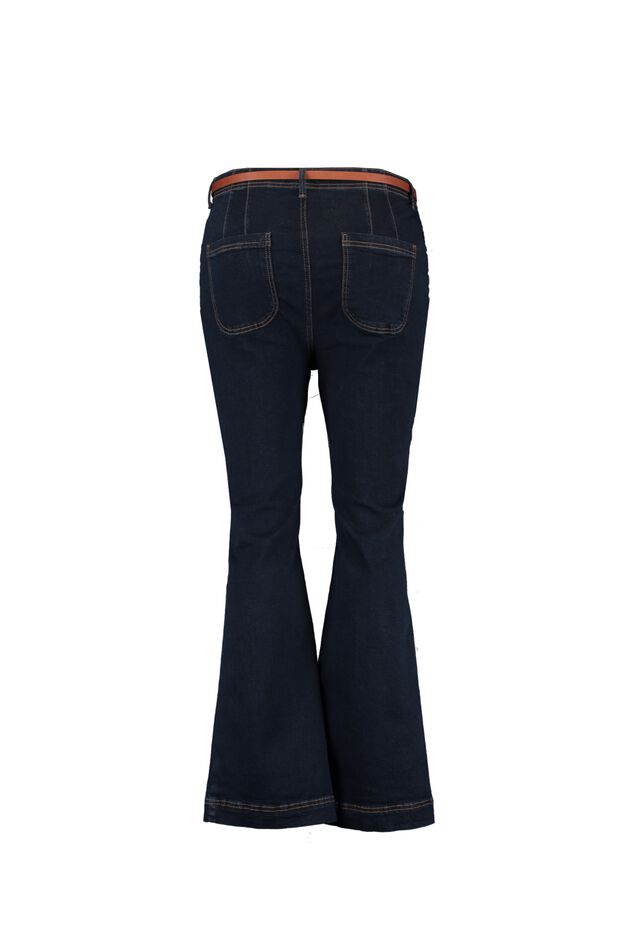 High waist jeans met splits image number 2