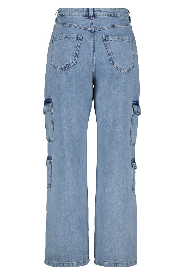 Denim cargo jeans image number 3