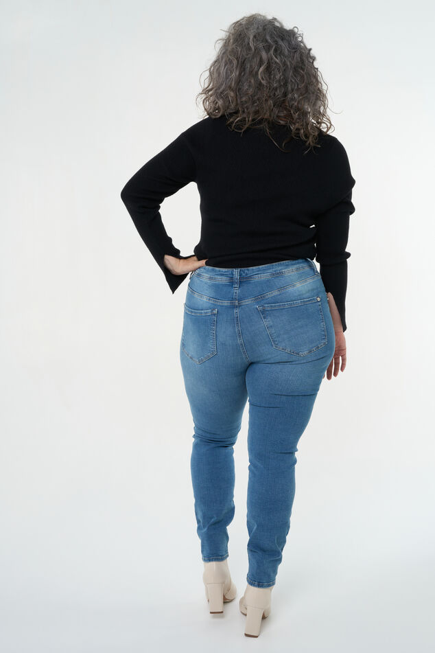 Slim jeans met parels image number 4