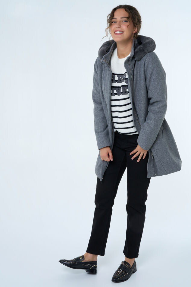 Jas met wol look image number 0