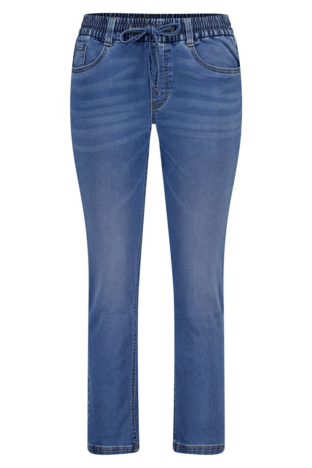 Denim jogger broek image number 1