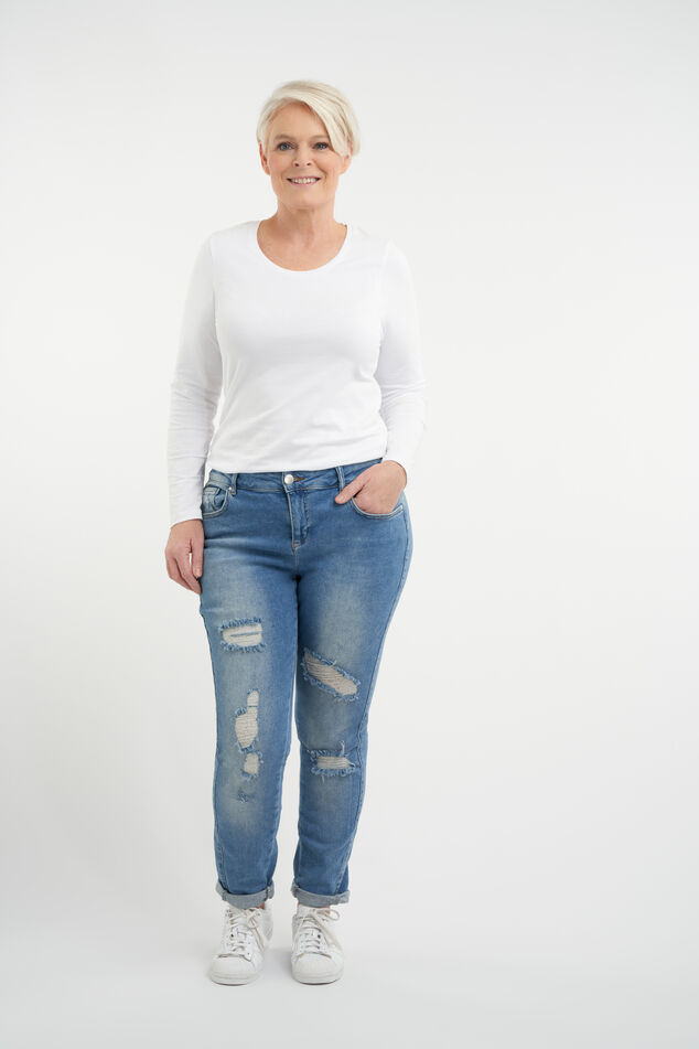 Jeans met destroyed detail image number 0