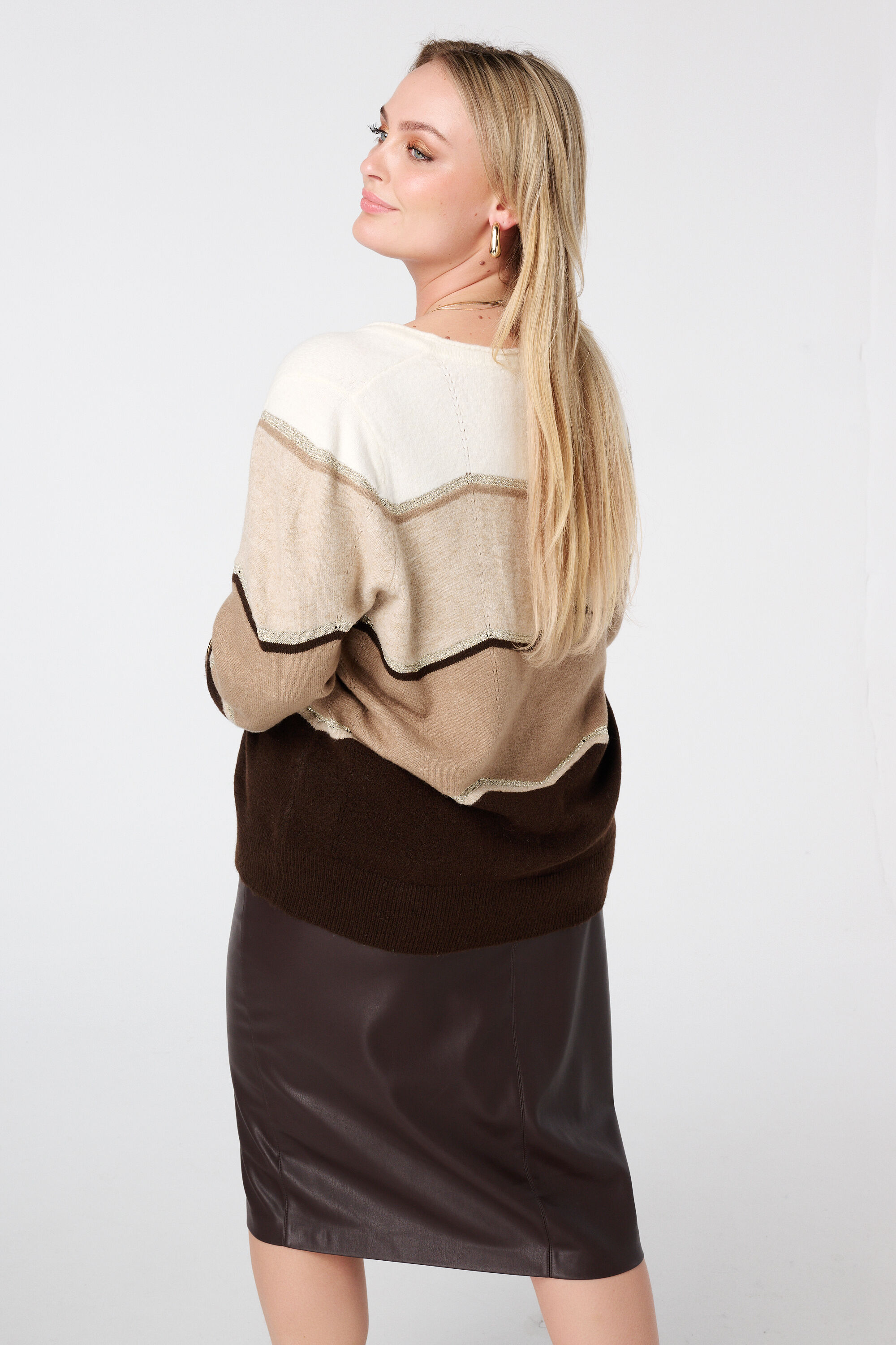 Trui met print en lurex image number 3