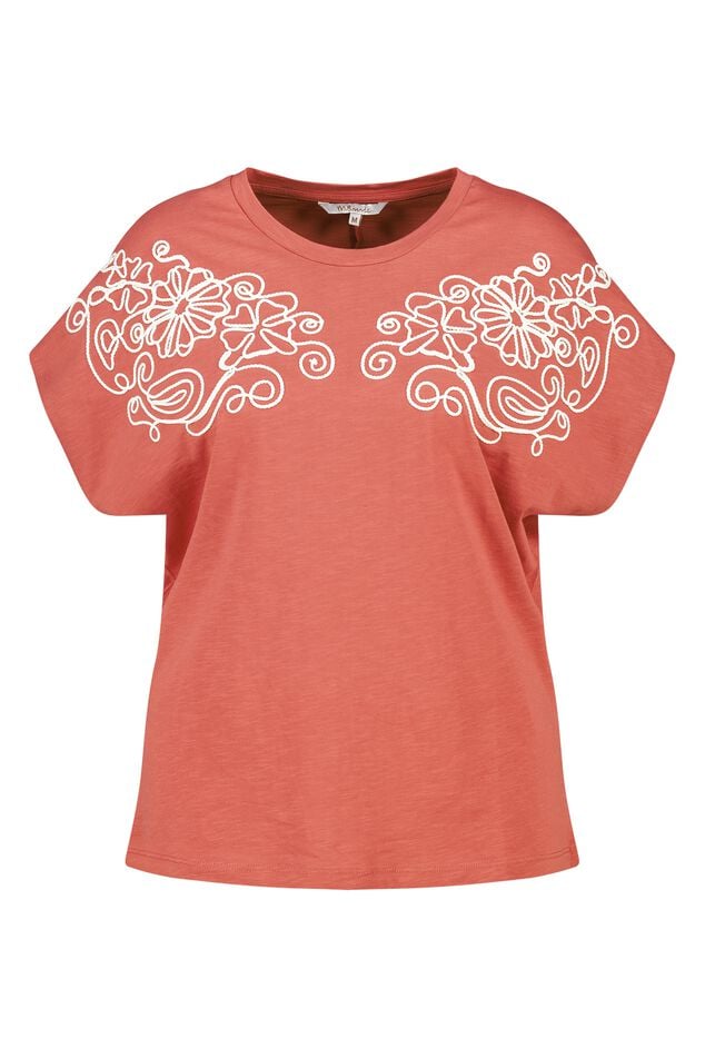 T-shirt met borduursel image number 1
