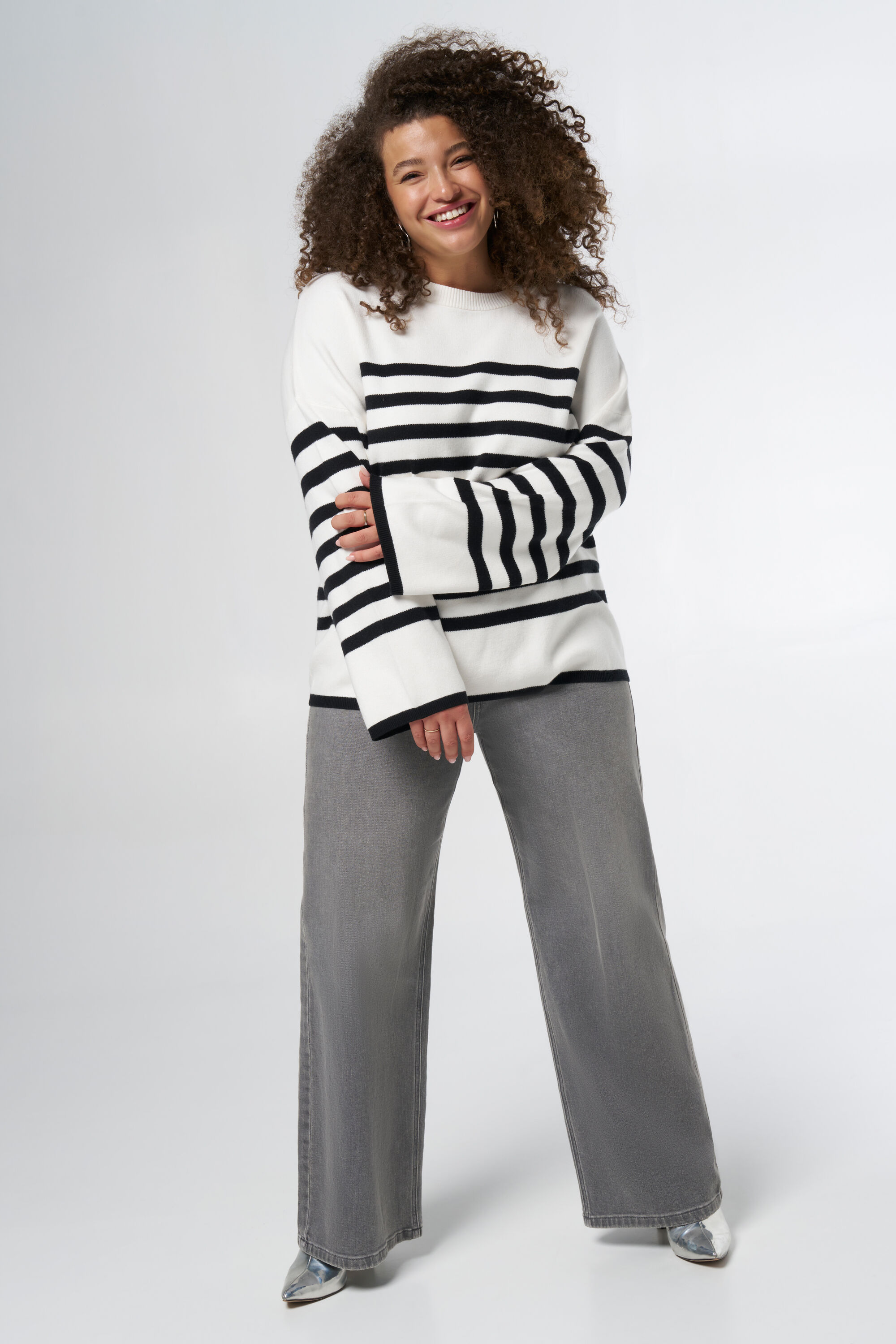 Gebreide trui met strepen image number 5