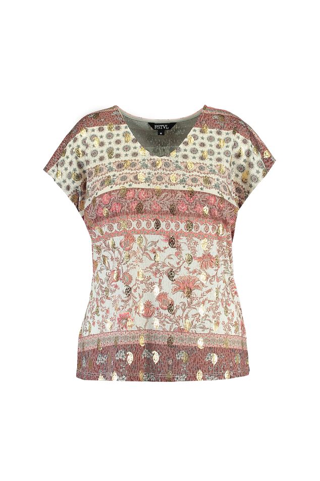 T-shirt met burn-out effect image number 1