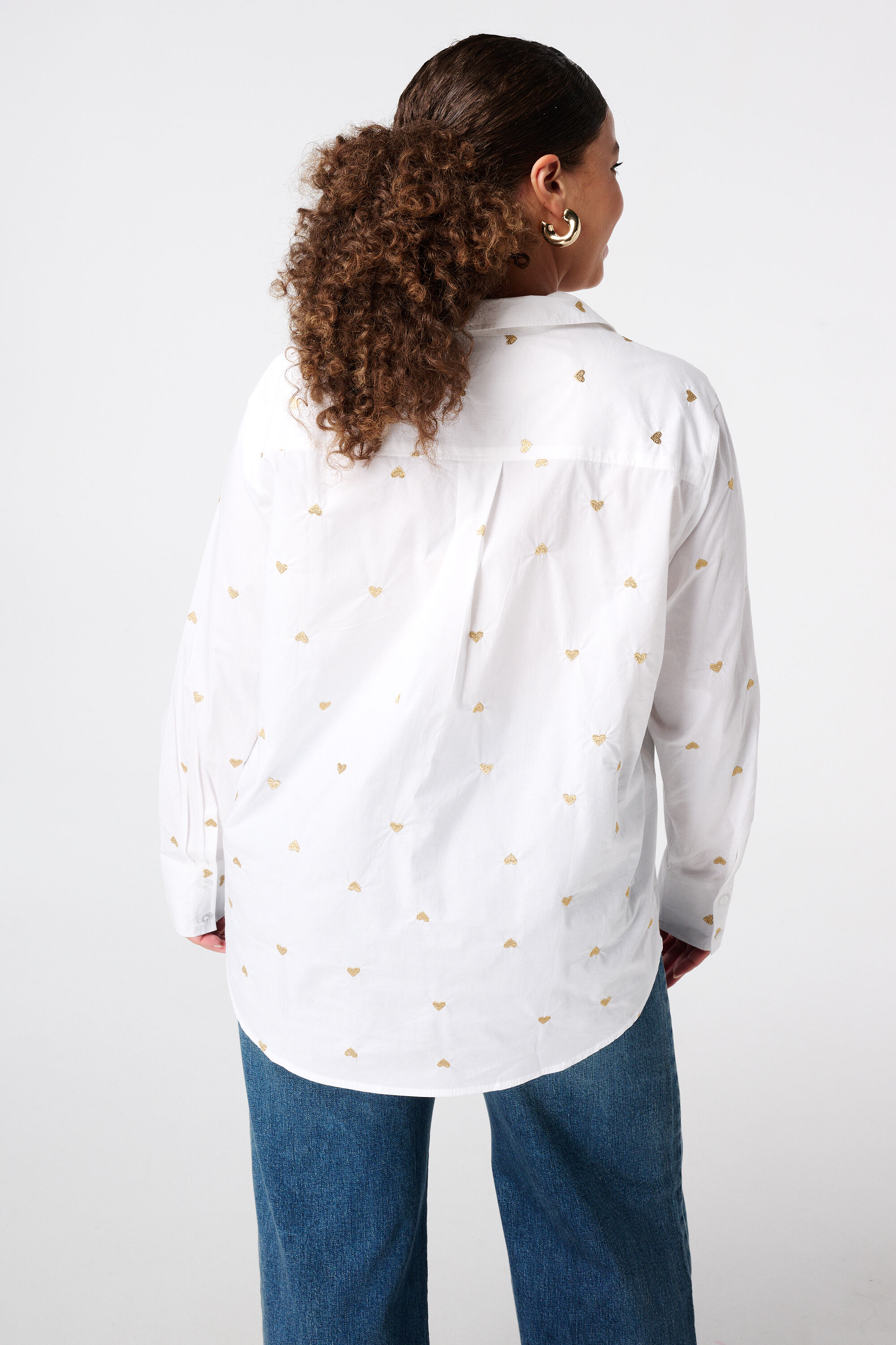 Blouse met geborduurde hartjes image number 3