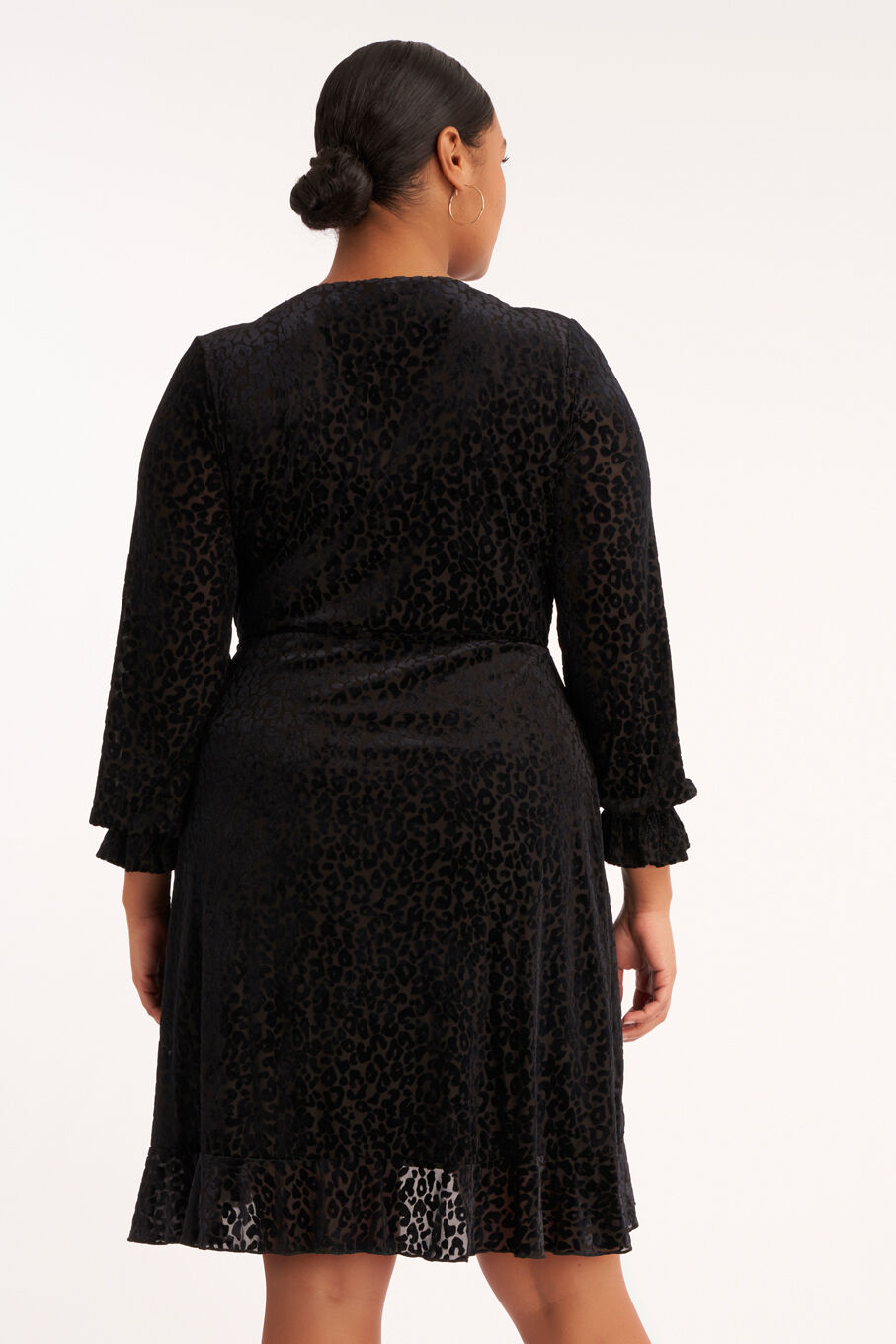 Overslag jurk met luipaardprint image number 4