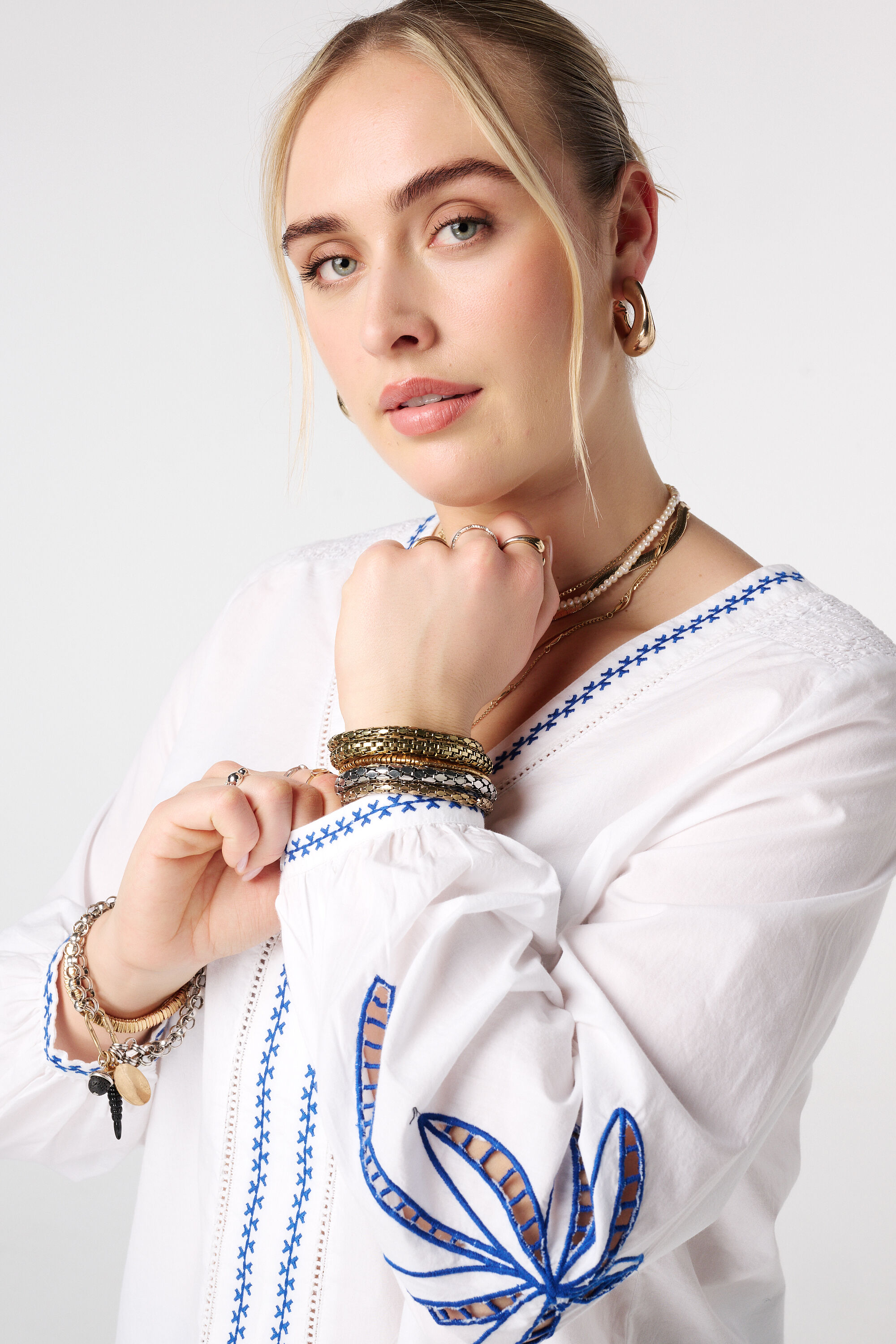 Blouse met broderie image number 4