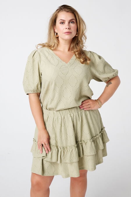 Top met broderie-look Top met broderie-look