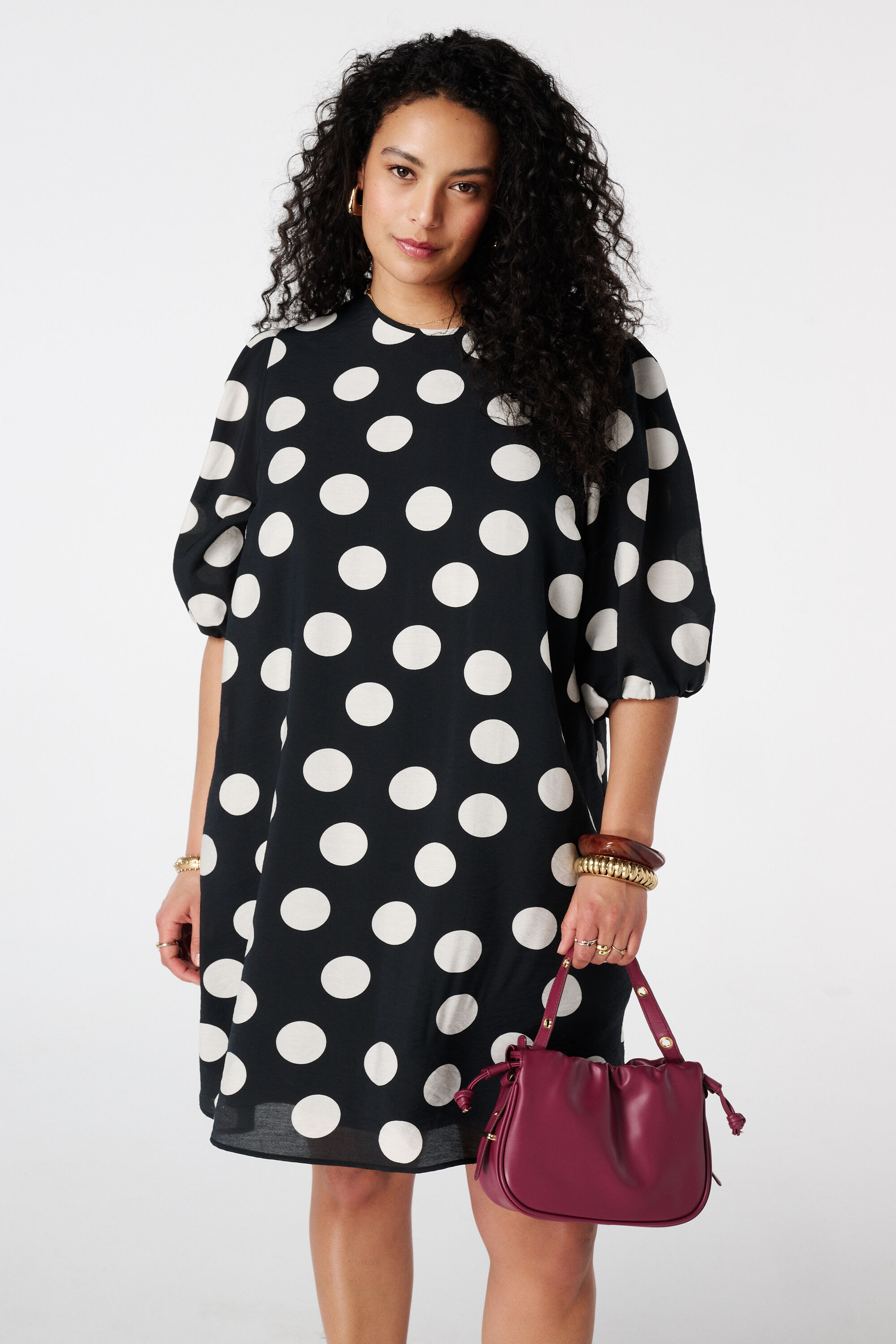 Jurk met polka dot image number 5