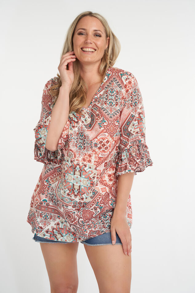 Lange blouse met print image number 7