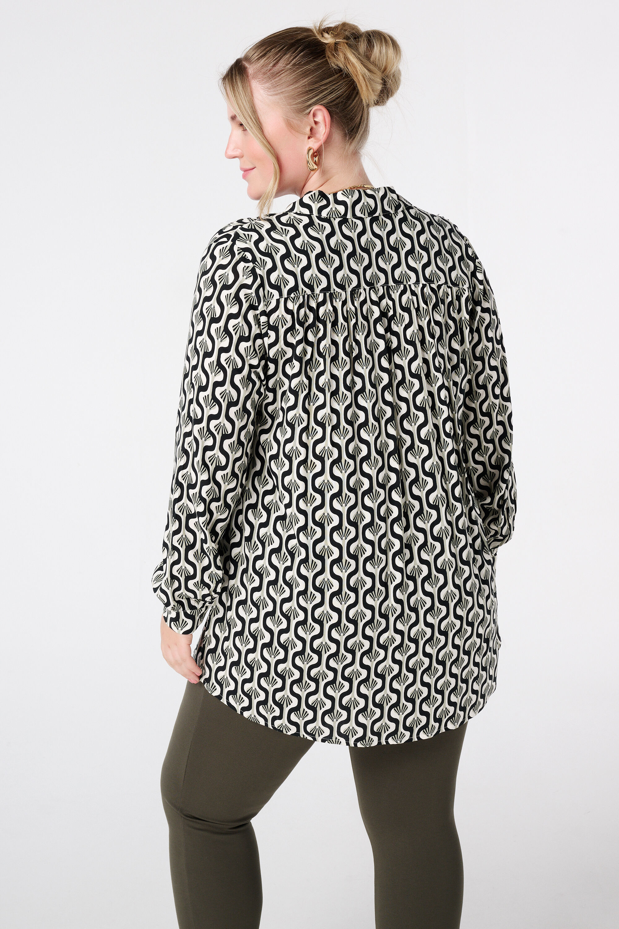 Oversized blouse met print image number 3
