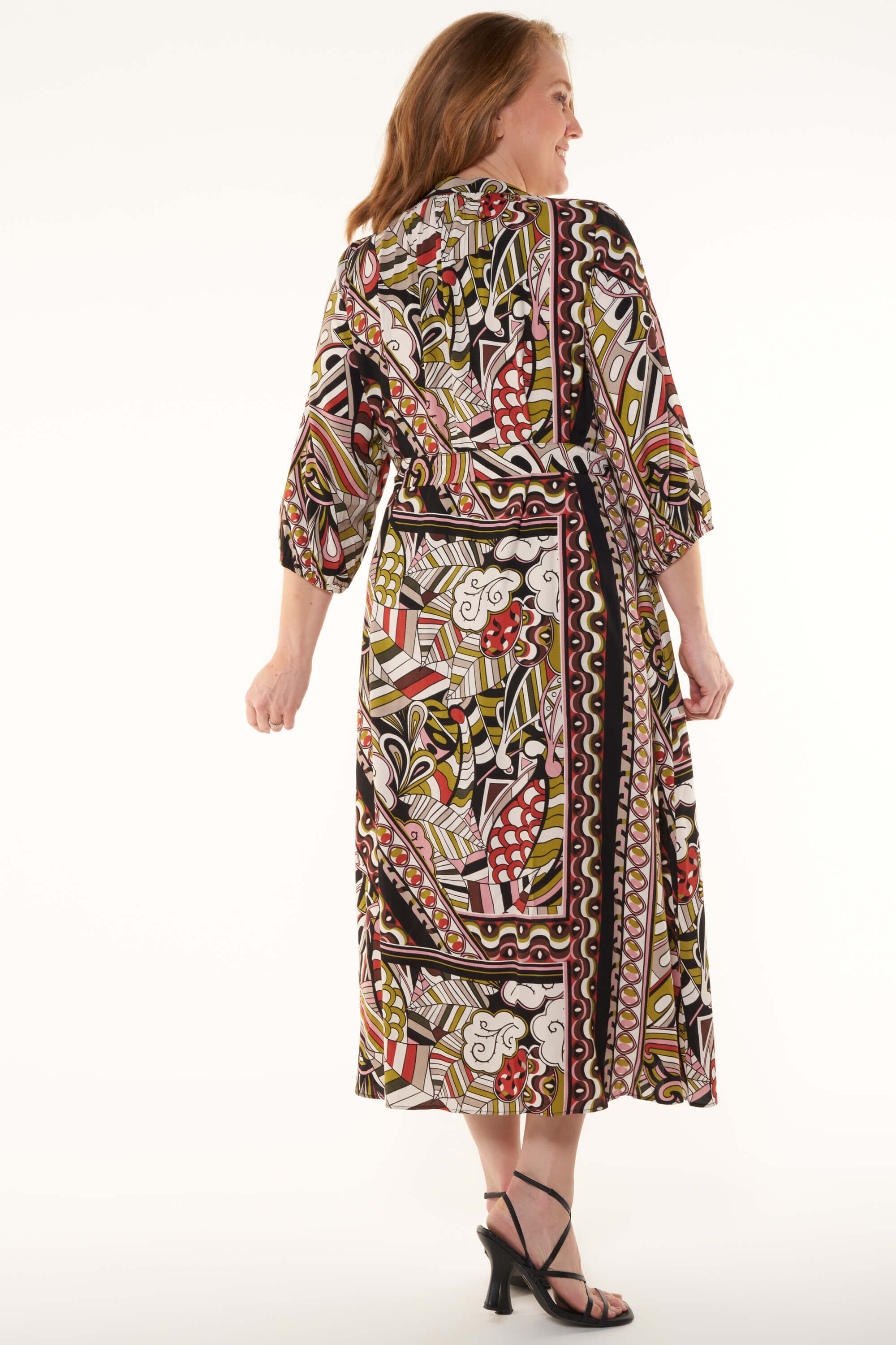 Midi jurk met print image number 3