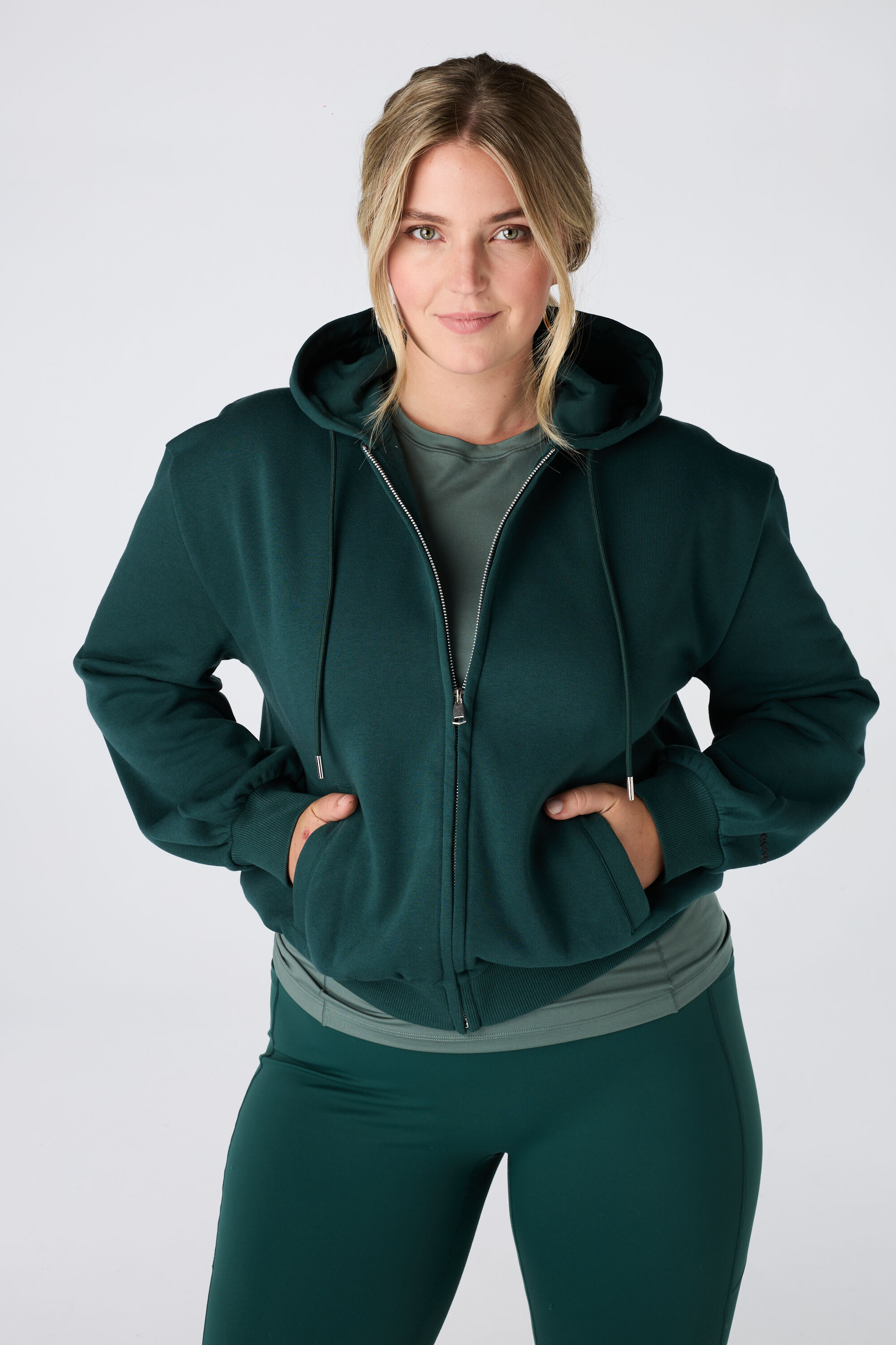 Sweat vest met capuchon