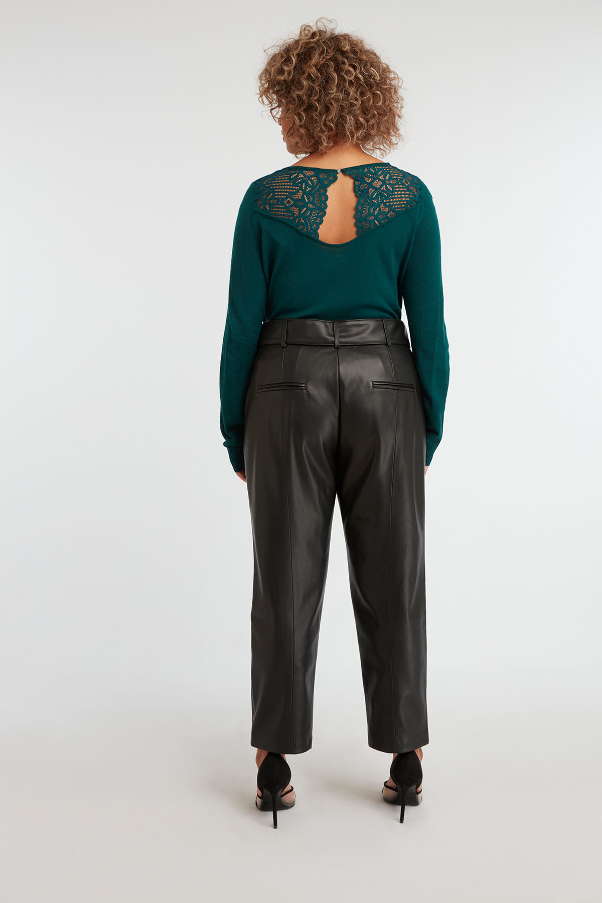 Broek van PU leer met ceintuur  image number 5