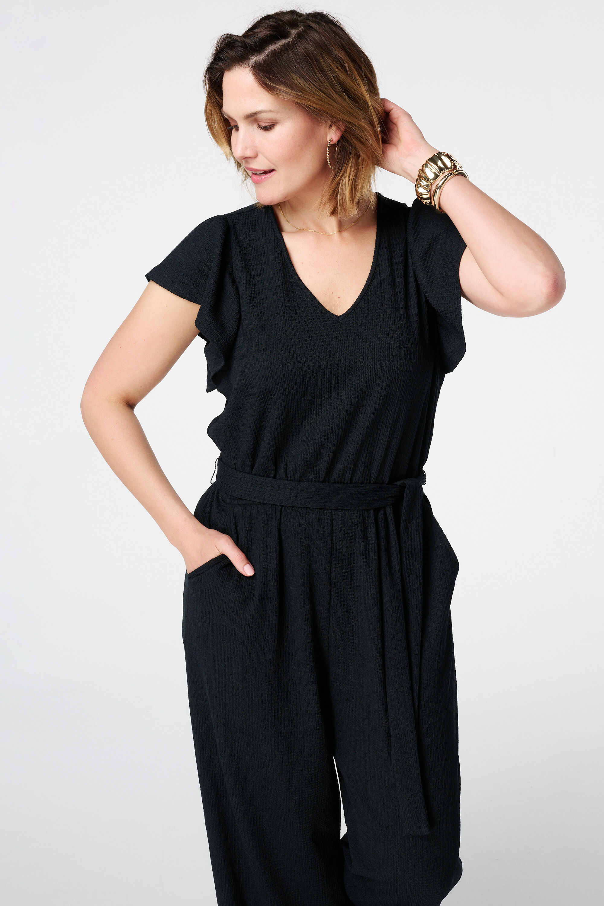 Jumpsuit met strikceintuur image number 5