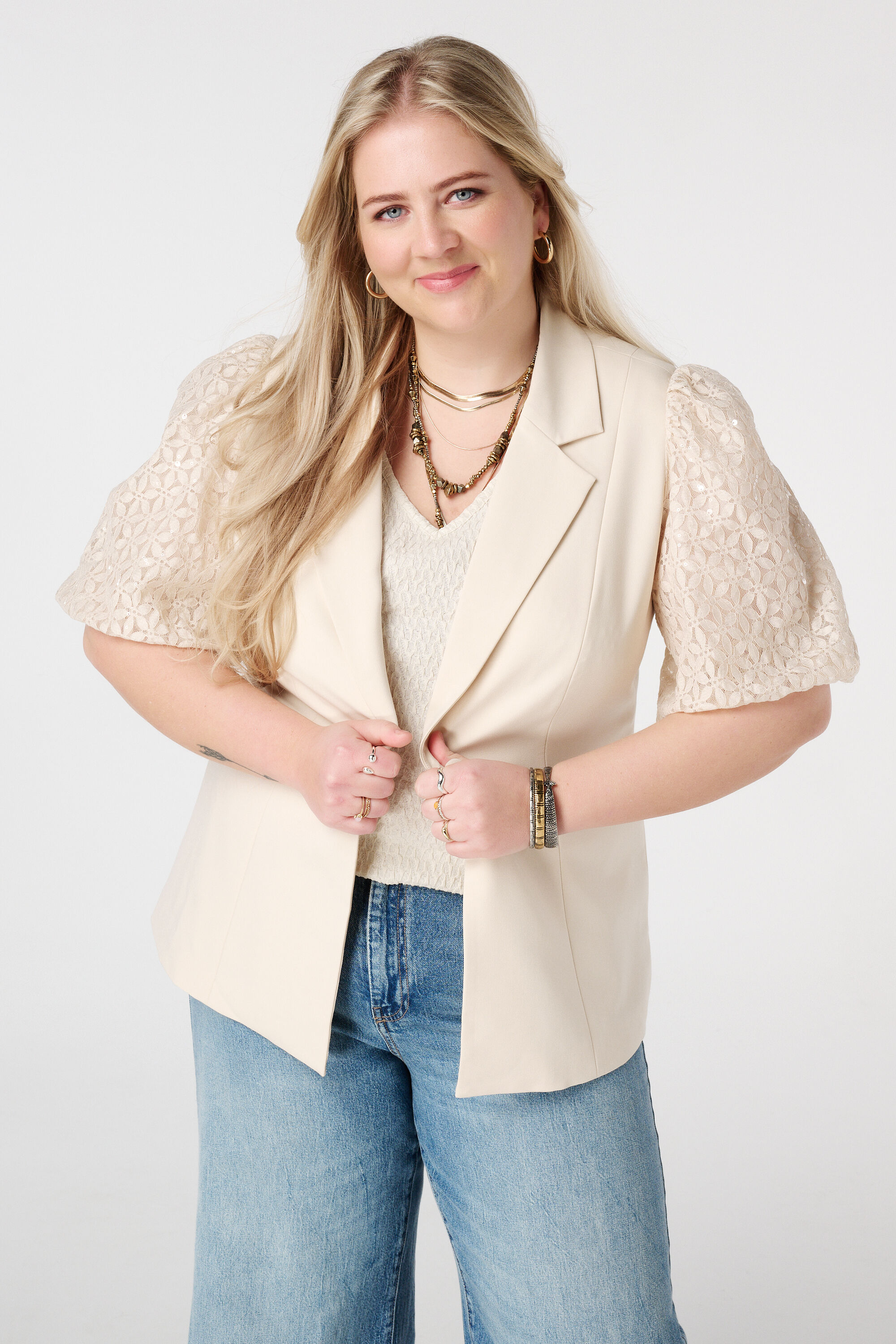 Blazer met pofmouwen