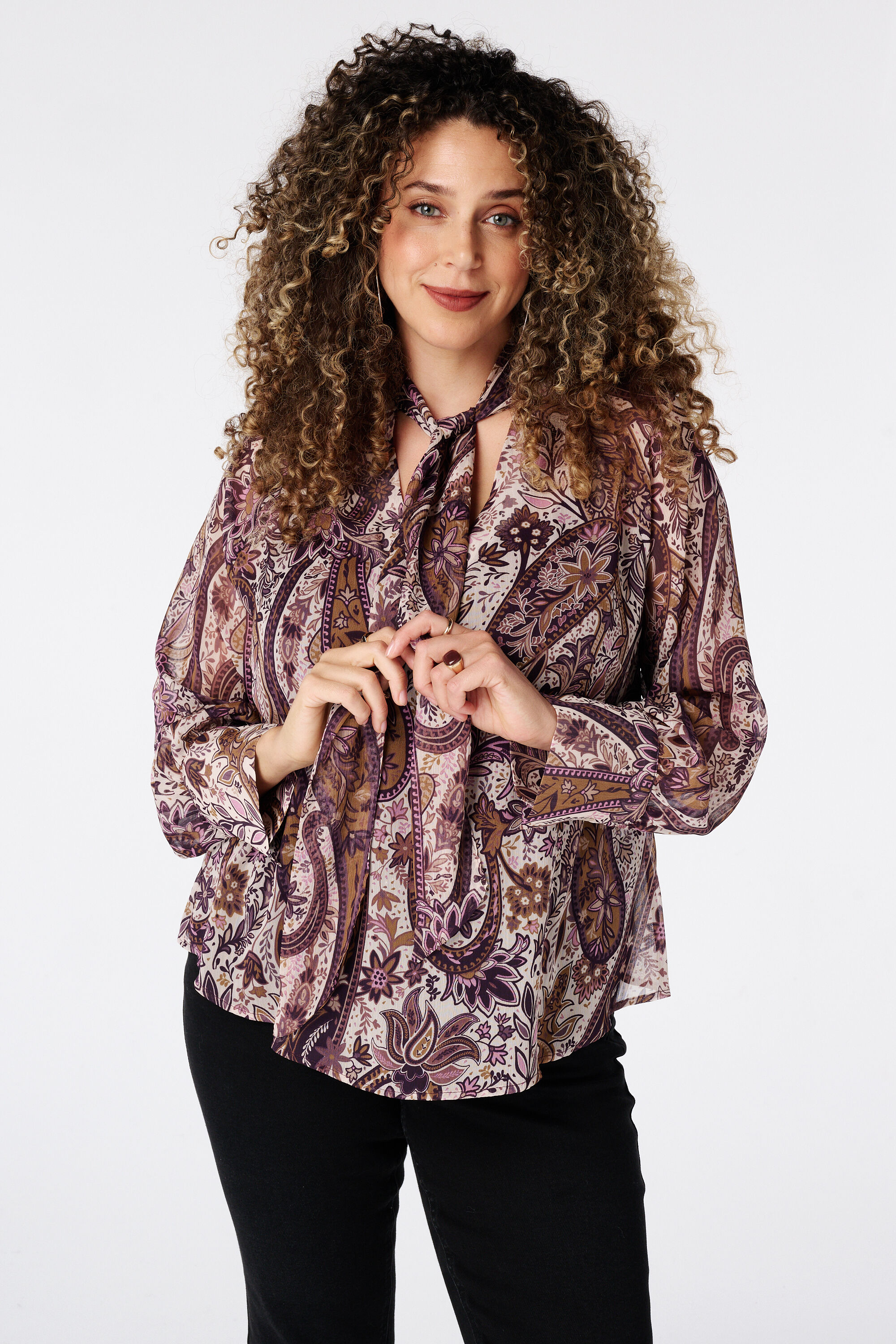 Blouse met sjaaltje