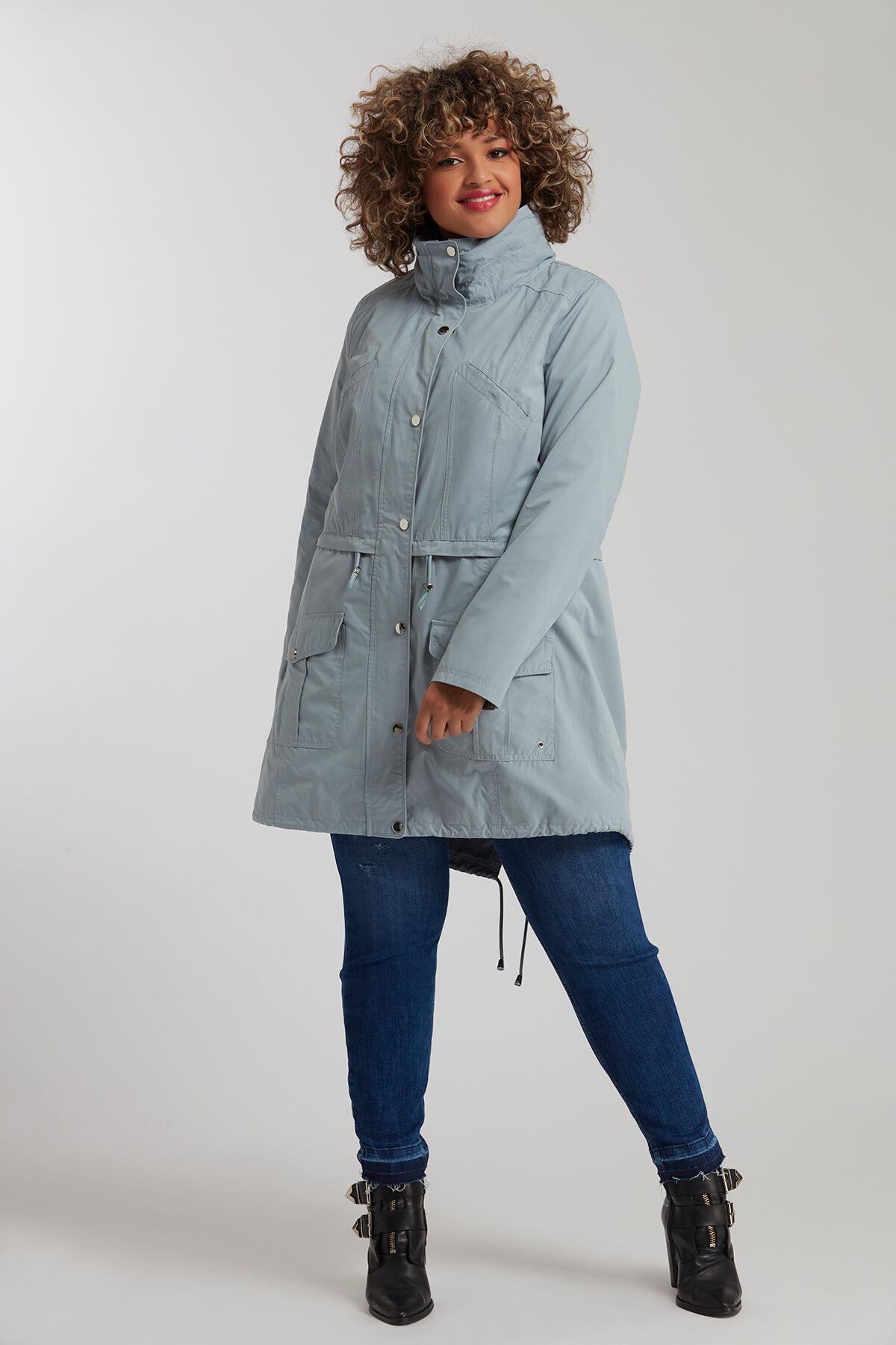 Parka met glimmende details image number 4