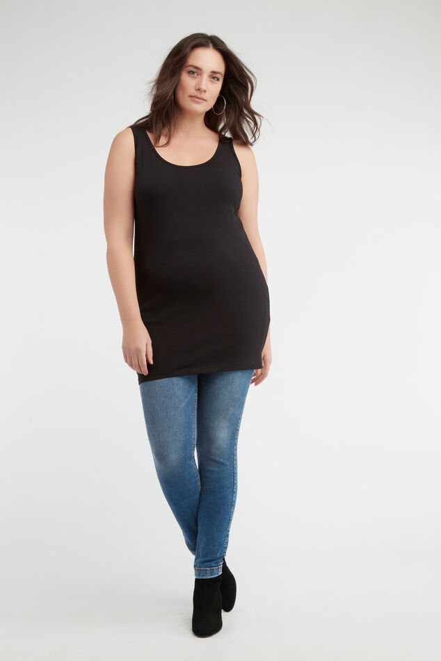 2-pack katoenen top extra lang image number 3