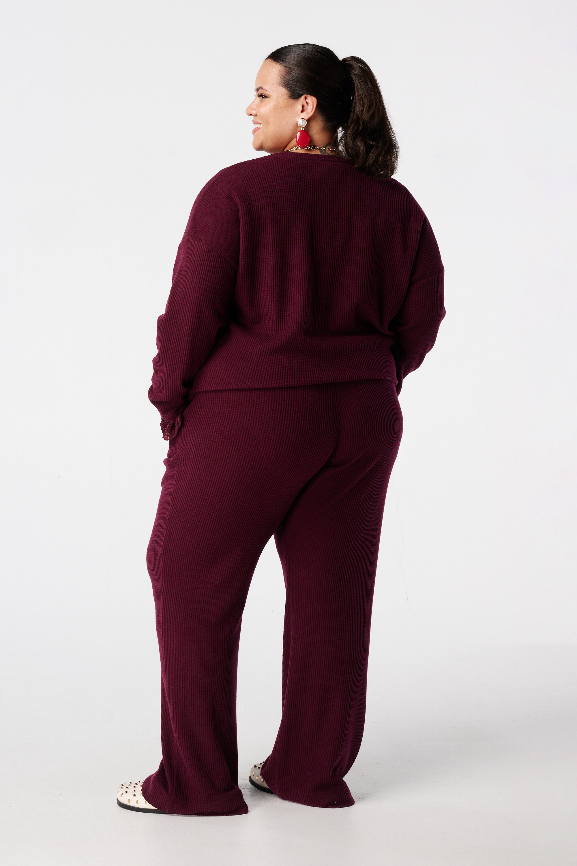 Rechte broek met elastieke taille image number 3