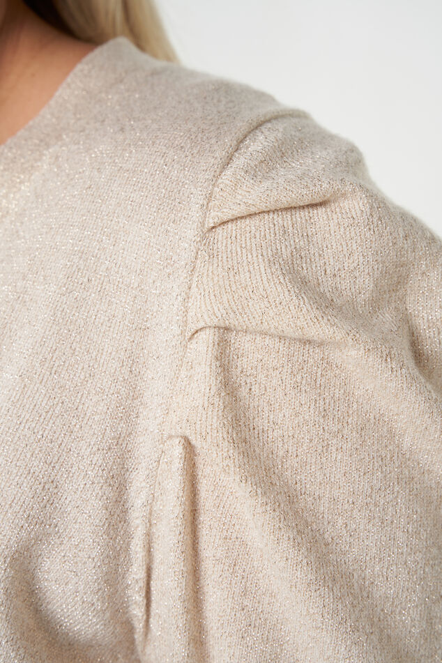Fijngebreide trui met glitter image number 4