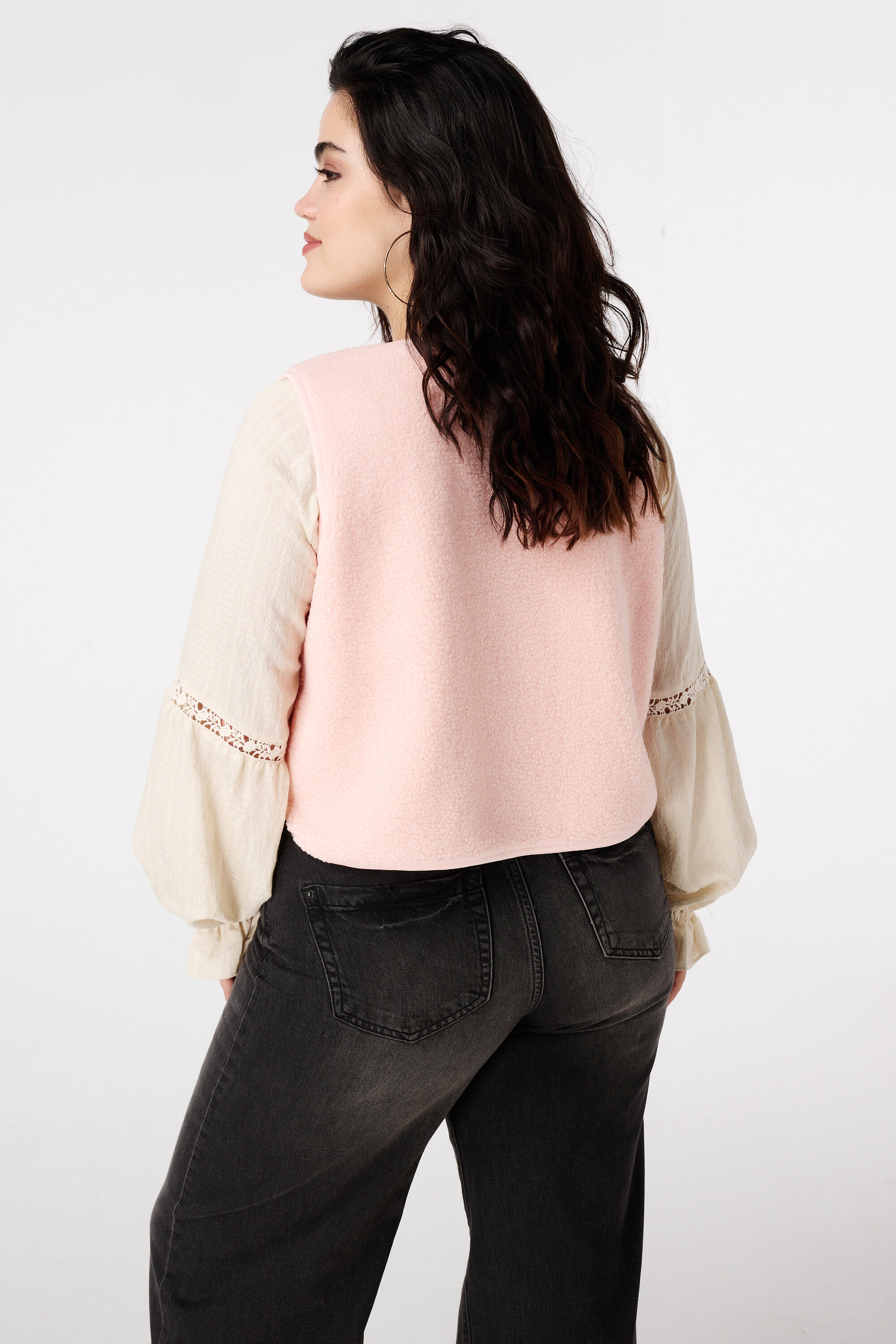 Teddy gilet met knoopsluiting image number 3