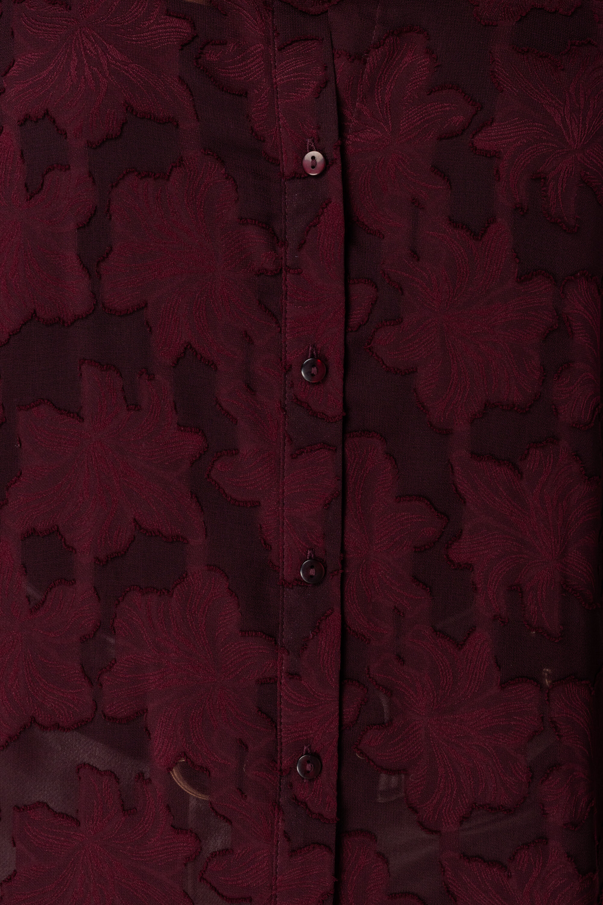 Sheer blouse met bloemen structuur image number 4