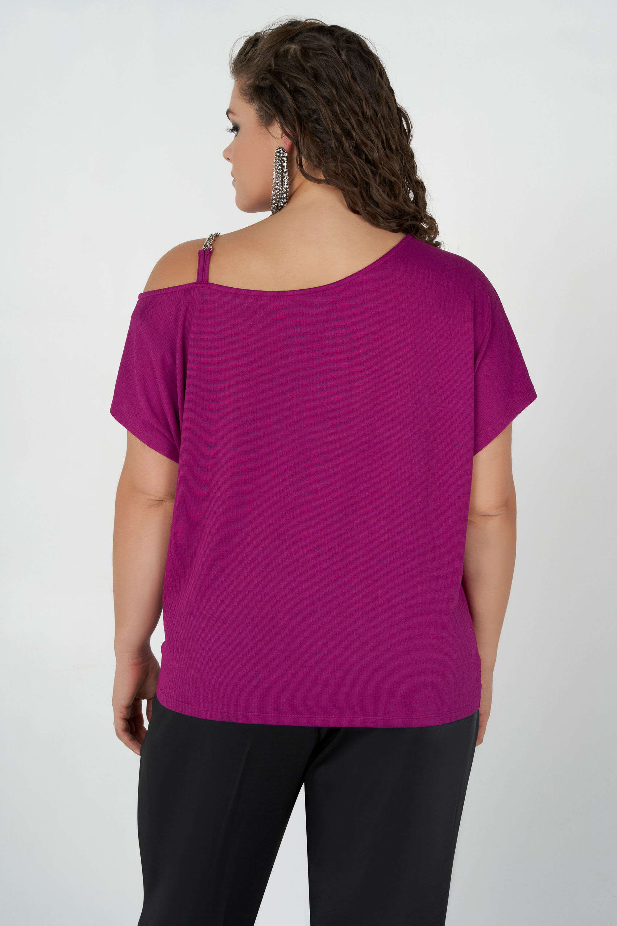 One shoulder top met details image number 3