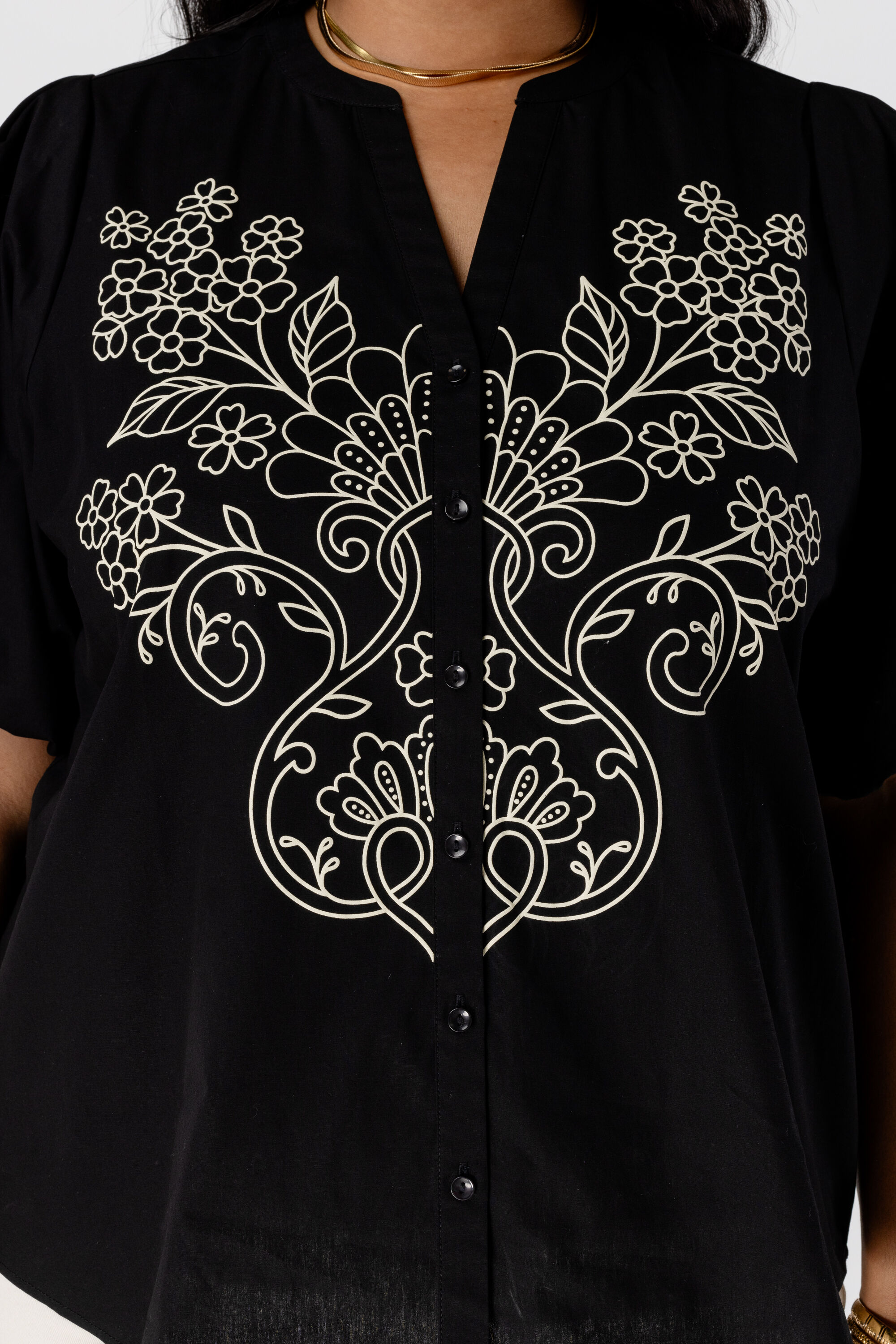 Blouse met pofmouw image number 4