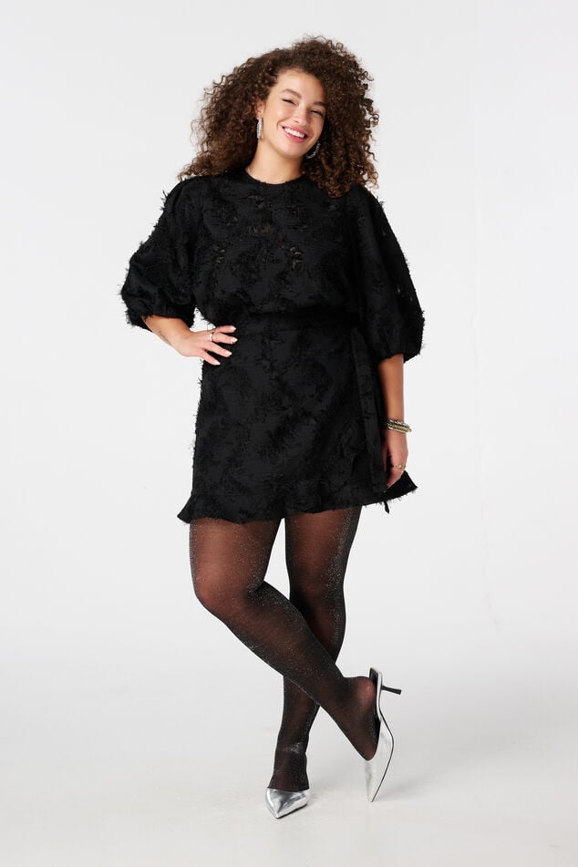 Blouse met korte pofmouw image number 5