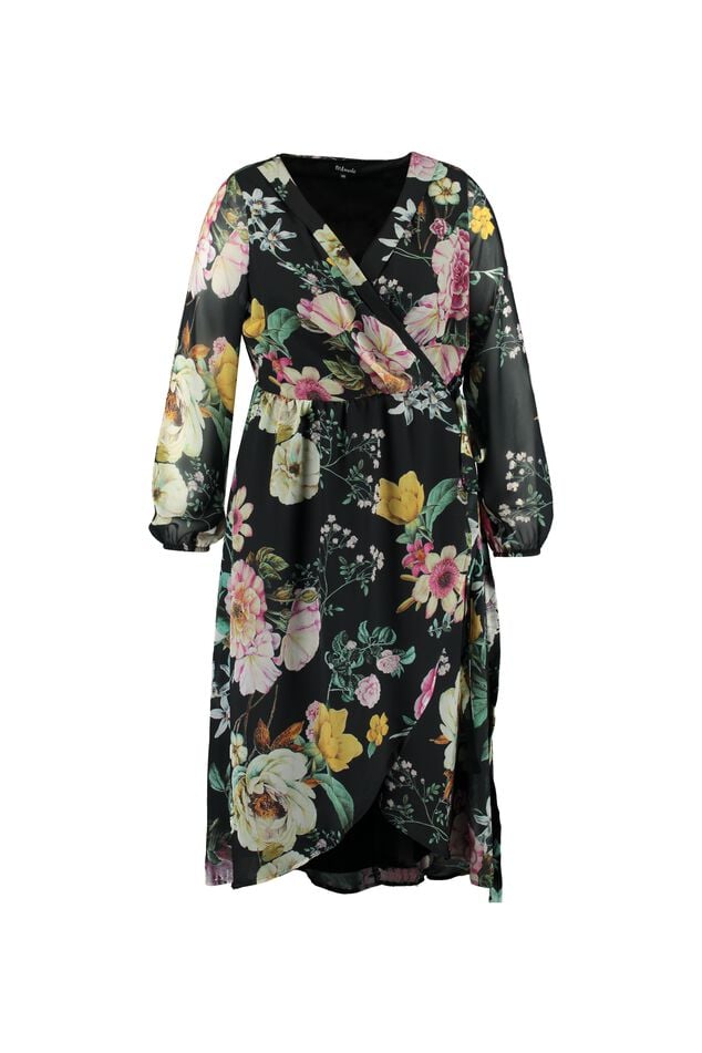 Wikkeljurk met bloemprint image number 2